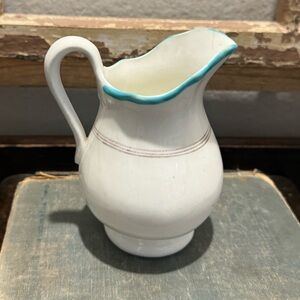 Vintage blue and gold creamer